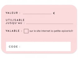 Acheter Bon Cadeau d'une valeur de 80 €- valable sur le site internet - 80,00 € en ligne sur La Petite Epicerie - Loisirs cré...