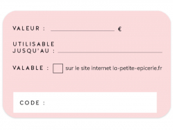 Acheter Bon Cadeau d'une valeur de 100 €- valable sur le site internet - 100,00 € en ligne sur La Petite Epicerie - Loisirs c...