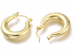 Acheter Boucles d'oreilles petites créoles - doré à l'or fin 18k - 23 mm - 9,99 € en ligne sur La Petite Epicerie - Loisirs c...
