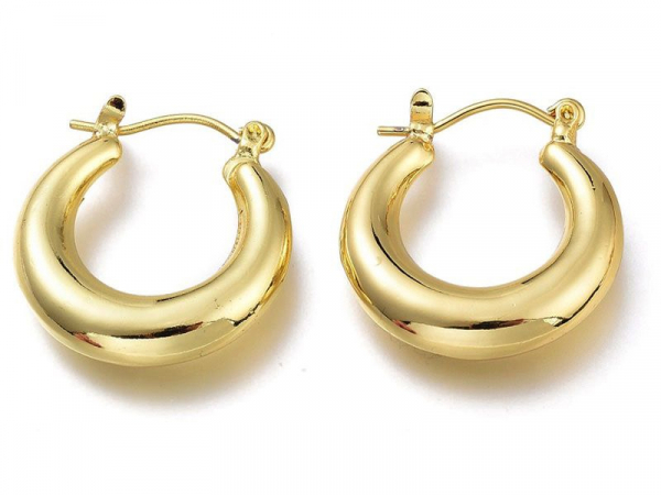 Acheter Boucles d'oreilles petites créoles - doré à l'or fin 18k - 23 mm - 9,99 € en ligne sur La Petite Epicerie - Loisirs c...