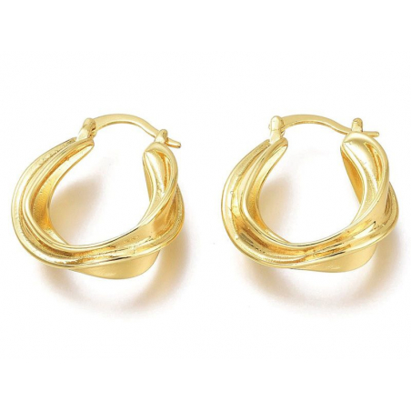 Acheter Boucles d'oreilles petites créoles épaisses - doré à l'or fin 18k - 25 mm - 8,99 € en ligne sur La Petite Epicerie - ...