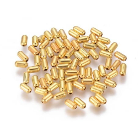 Acheter 50 perles en fer ovale doré - 4,8 mm - 0,99 € en ligne sur La Petite Epicerie - Loisirs créatifs