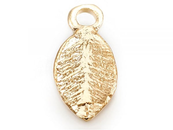 Acheter Breloque feuille - doré à l'or fin 18k - 10,5 mm - 0,59 € en ligne sur La Petite Epicerie - Loisirs créatifs