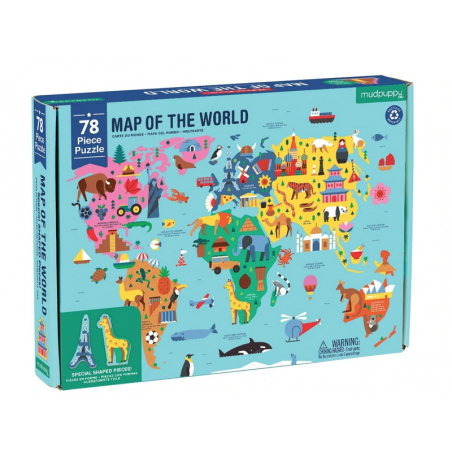 Acheter Puzzle carte du monde - 78 pièces - Mudpuppy - 24,99 € en ligne sur La Petite Epicerie - Loisirs créatifs