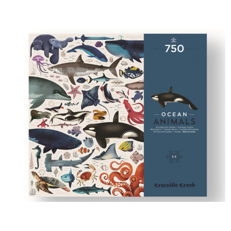Acheter Puzzle animaux marins - 750 pièces - Crocodile Creek - 24,99 € en ligne sur La Petite Epicerie - Loisirs créatifs
