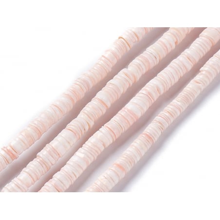 Acheter 100 perles heishi nacrées rondelles - Rose naturel - 3,99 € en ligne sur La Petite Epicerie - Loisirs créatifs
