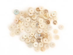 Acheter 100 perles heishi rondes nacrées - Coquillage naturel - 4,79 € en ligne sur La Petite Epicerie - Loisirs créatifs