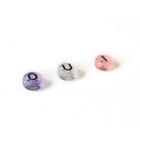 Acheter Lot de 200 perles rondes colorées lettres alphabet - transparentes - 3,99 € en ligne sur La Petite Epicerie - Loisirs...