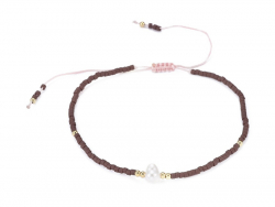 Acheter Bracelet nylon tressé réglable perles rocailles et miyuki - Marron - 6,99 € en ligne sur La Petite Epicerie - Loisirs...