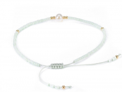 Acheter Bracelet nylon tressé réglable perles rocailles et miyuki - Vert d'eau - 6,99 € en ligne sur La Petite Epicerie - Loi...