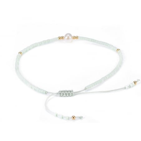 Acheter Bracelet nylon tressé réglable perles rocailles et miyuki - Vert d'eau - 6,99 € en ligne sur La Petite Epicerie - Loi...