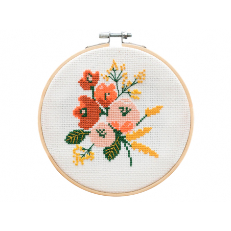 Acheter Kit de point de croix - Floral améthyste - Cotton Clara - 32,49 € en ligne sur La Petite Epicerie - Loisirs créatifs
