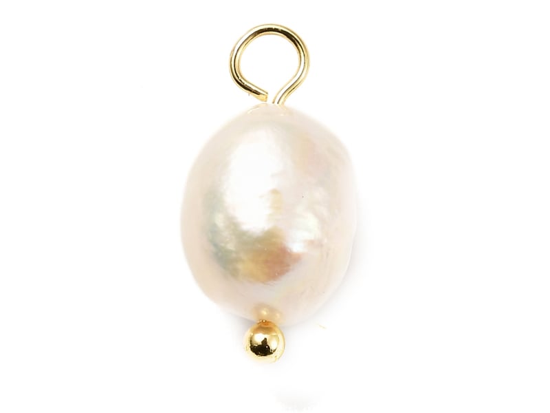 Acheter Pendentif perle de culture naturelle - Doré à l'or fin 18k - 17 mm - 0,79 € en ligne sur La Petite Epicerie - Loisirs...