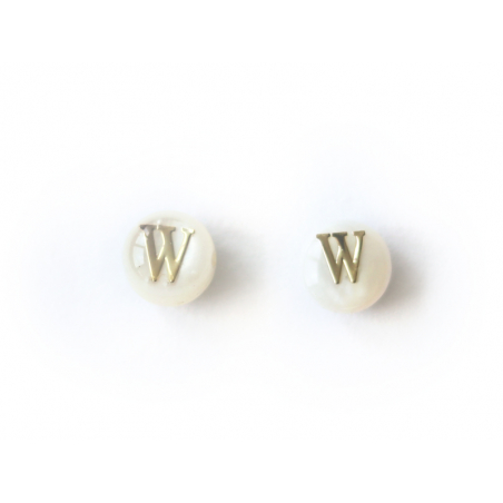 Acheter Perle coquillage naturel et laiton doré - Lettre W - 0,79 € en ligne sur La Petite Epicerie - Loisirs créatifs