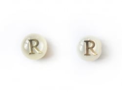 Acheter Perle coquillage naturel et laiton doré - Lettre R - 0,79 € en ligne sur La Petite Epicerie - Loisirs créatifs