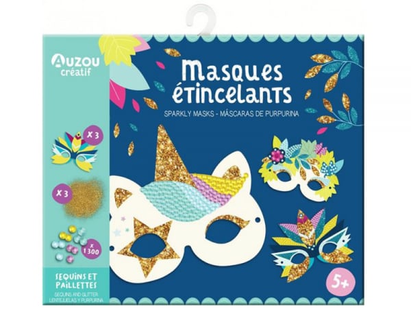 Acheter Coffret créatif - mes masques étincellants - 3 masques à décorer - 7,95 € en ligne sur La Petite Epicerie - Loisirs c...