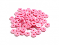 Acheter Boite de perles rondelles heishi en plastique 6 mm - Rose - 1,99 € en ligne sur La Petite Epicerie - Loisirs créatifs