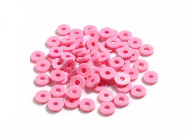 Acheter Boite de perles rondelles heishi en plastique 6 mm - Rose - 1,99 € en ligne sur La Petite Epicerie - Loisirs créatifs