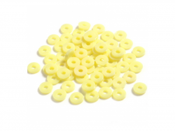Acheter Boite de perles rondelles heishi en plastique 6 mm - Jaune - 1,99 € en ligne sur La Petite Epicerie - Loisirs créatifs