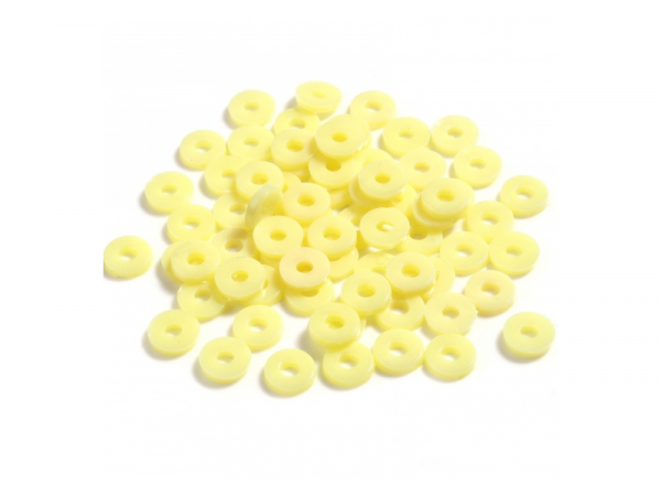 Acheter Boite de perles rondelles heishi en plastique 6 mm - Jaune - 1,99 € en ligne sur La Petite Epicerie - Loisirs créatifs