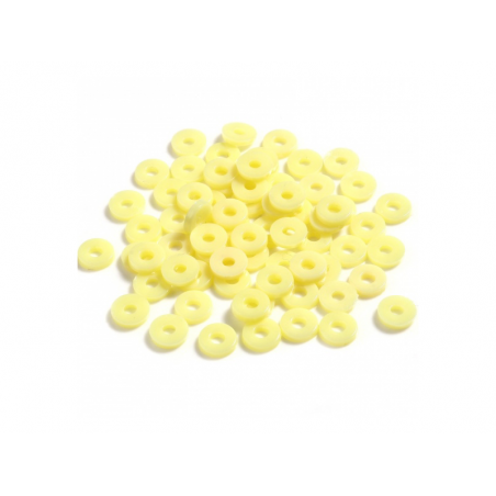 Acheter Boite de perles rondelles heishi en plastique 6 mm - Jaune - 1,99 € en ligne sur La Petite Epicerie - Loisirs créatifs