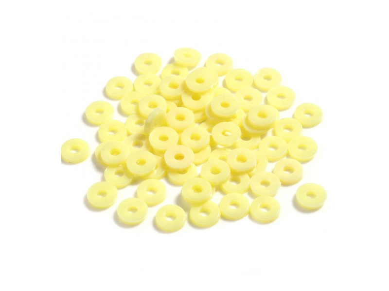 Acheter Boite de perles rondelles heishi en plastique 6 mm - Jaune - 1,99 € en ligne sur La Petite Epicerie - Loisirs créatifs