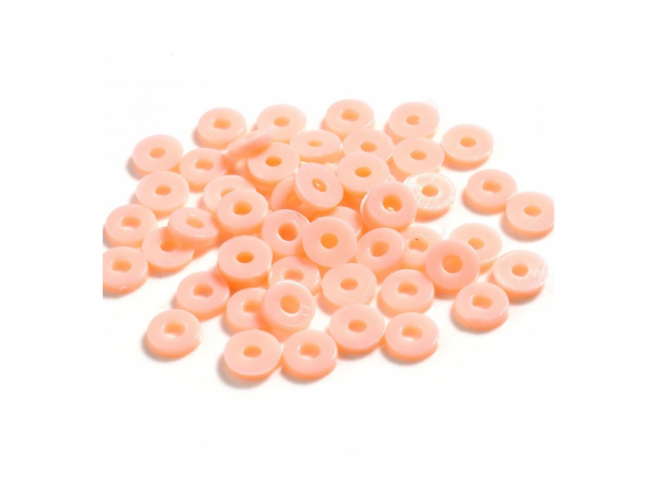 Acheter Boite de perles rondelles heishi en plastique 6 mm - Rose saumon - 1,99 € en ligne sur La Petite Epicerie - Loisirs c...