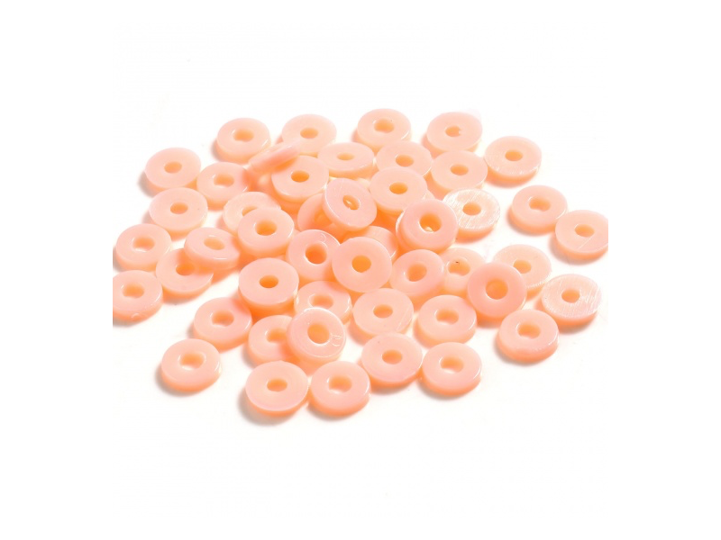 Acheter Boite de perles rondelles heishi en plastique 6 mm - Rose saumon - 1,99 € en ligne sur La Petite Epicerie - Loisirs c...