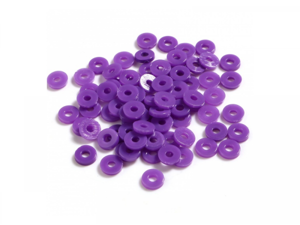 Acheter Boite de perles rondelles heishi en plastique 6 mm - Violet - 1,99 € en ligne sur La Petite Epicerie - Loisirs créatifs