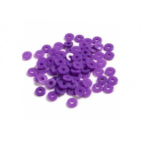 Acheter Boite de perles rondelles heishi en plastique 6 mm - Violet - 1,99 € en ligne sur La Petite Epicerie - Loisirs créatifs