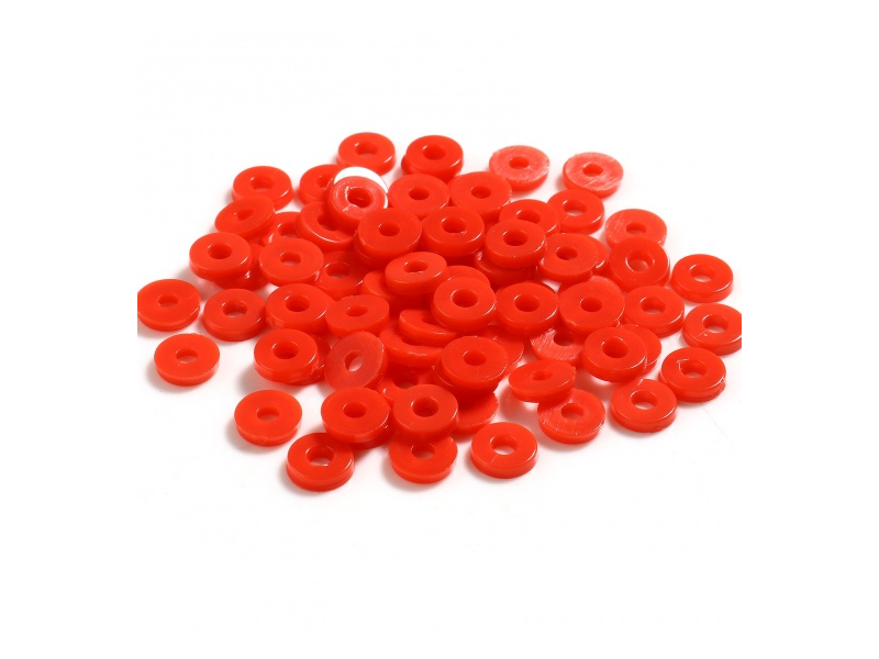 Acheter Boite de perles rondelles heishi en plastique 6 mm - Rouge - 1,99 € en ligne sur La Petite Epicerie - Loisirs créatifs