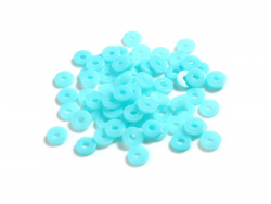 Acheter Boite de perles rondelles heishi en plastique 6 mm - Bleu cyan - 1,99 € en ligne sur La Petite Epicerie - Loisirs cré...