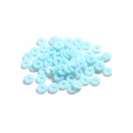 Acheter Boite de perles rondelles heishi en plastique 6 mm - Bleu clair - 1,99 € en ligne sur La Petite Epicerie - Loisirs cr...