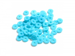 Acheter Boite de perles rondelles heishi en plastique 6 mm - Bleu turquoise - 1,99 € en ligne sur La Petite Epicerie - Loisir...