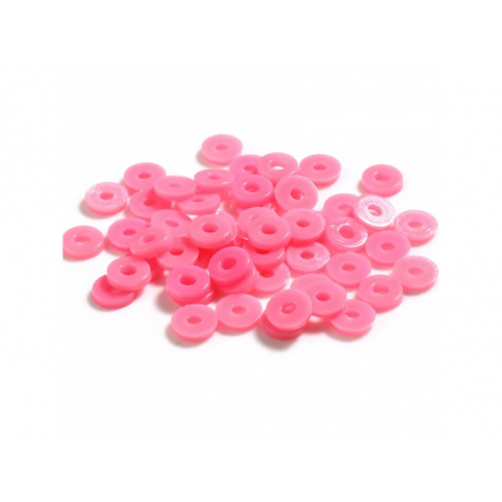 Acheter Boite de perles rondelles heishi en plastique 6 mm - Rose foncé - 1,99 € en ligne sur La Petite Epicerie - Loisirs cr...