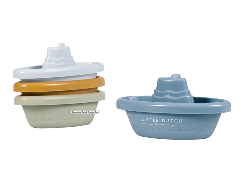 Acheter Bateaux de bain bleus à empiler - Little Dutch - 11,99 € en ligne sur La Petite Epicerie - Loisirs créatifs