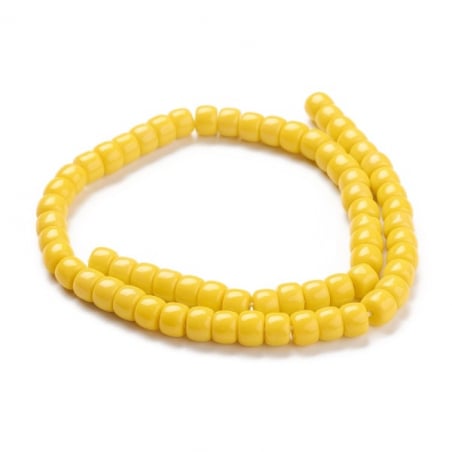 Acheter Lot de 20 perles en verre opaque - Jaune - 2,19 € en ligne sur La Petite Epicerie - Loisirs créatifs