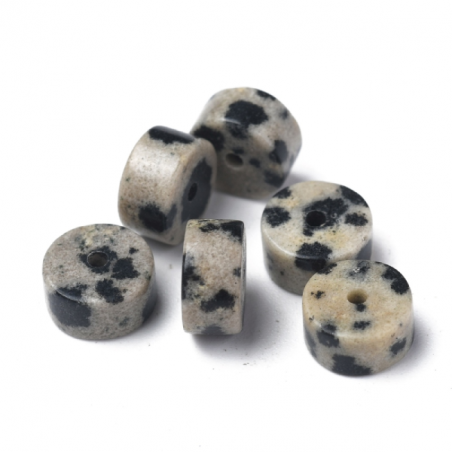 Acheter Lot de 20 perles heishi naturelles 6 mm - Jaspe dalmatien - 4,19 € en ligne sur La Petite Epicerie - Loisirs créatifs