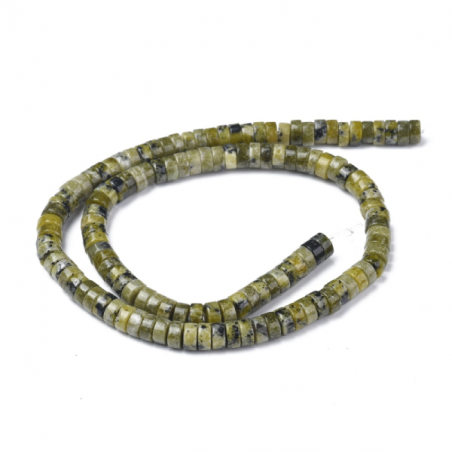 Acheter Lot de 20 perles heishi naturelles 6 mm - Jaspe turquoise jaune - 4,79 € en ligne sur La Petite Epicerie - Loisirs cr...