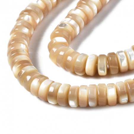 Acheter Lot de 20 perles heishi naturelles 6 mm - Coquille de trochid - 4,29 € en ligne sur La Petite Epicerie - Loisirs créa...