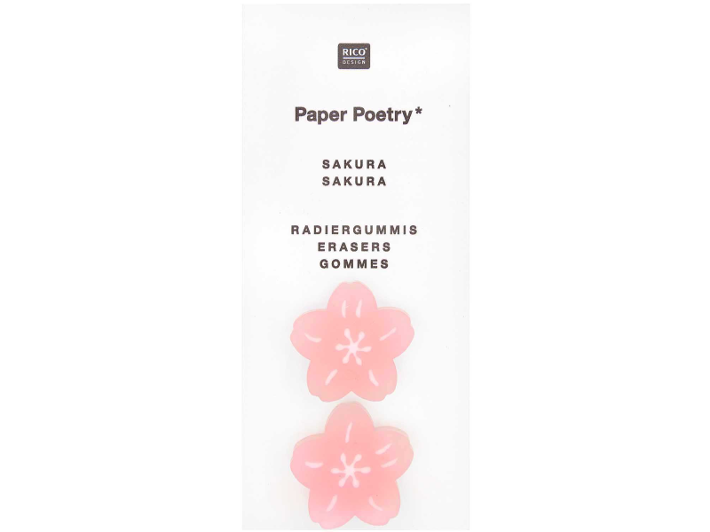 Acheter Lot de 2 gommes Sakura Sakura - Fleur de cerisier rose - Rico design - 1,69 € en ligne sur La Petite Epicerie - Loisi...