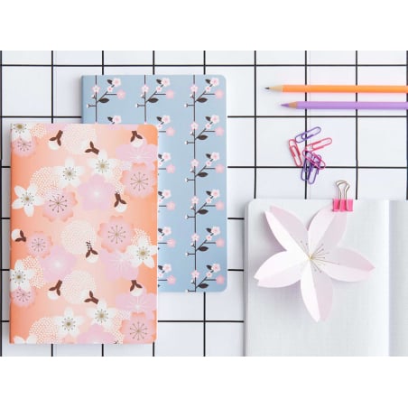 Acheter Bloc notes A5 Sakura Sakura - Bleu et orange - 8,79 € en ligne sur La Petite Epicerie - Loisirs créatifs