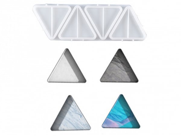 Fabriquez des plateaux avec ces 4 moules en silicone triangulaires !