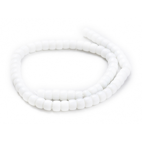 Acheter Lot de 20 perles en verre opaque - Blanc - 2,19 € en ligne sur La Petite Epicerie - Loisirs créatifs