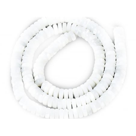 Acheter Lot de 20 perles heishi naturelles 6 mm - Coquille de trochid blanc - 4,29 € en ligne sur La Petite Epicerie - Loisir...