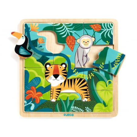 Acheter Puzzlo Jungle en bois - 15 pièces - 12,59 € en ligne sur La Petite Epicerie - Loisirs créatifs