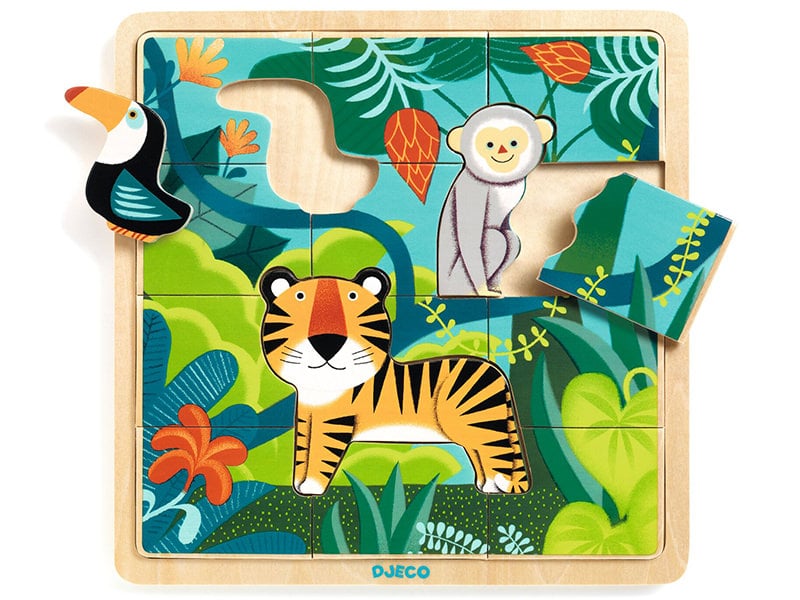 Acheter Puzzlo Jungle en bois - 15 pièces - 12,59 € en ligne sur La Petite Epicerie - Loisirs créatifs