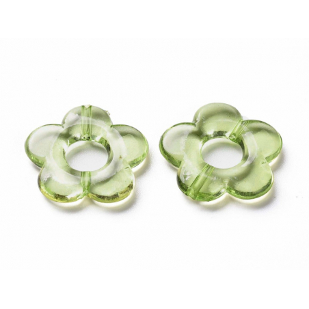 Acheter 20 perles fleurs transparentes - Vert - 1,99 € en ligne sur La Petite Epicerie - Loisirs créatifs