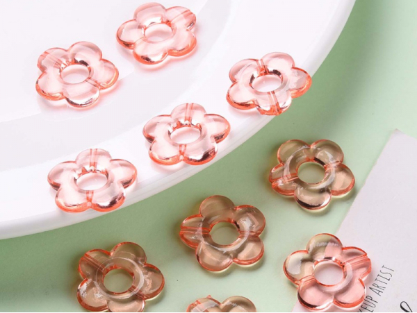 Acheter 20 perles fleurs transparentes - Corail - 1,99 € en ligne sur La Petite Epicerie - Loisirs créatifs