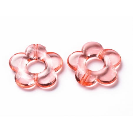 Acheter 20 perles fleurs transparentes - Corail - 1,99 € en ligne sur La Petite Epicerie - Loisirs créatifs